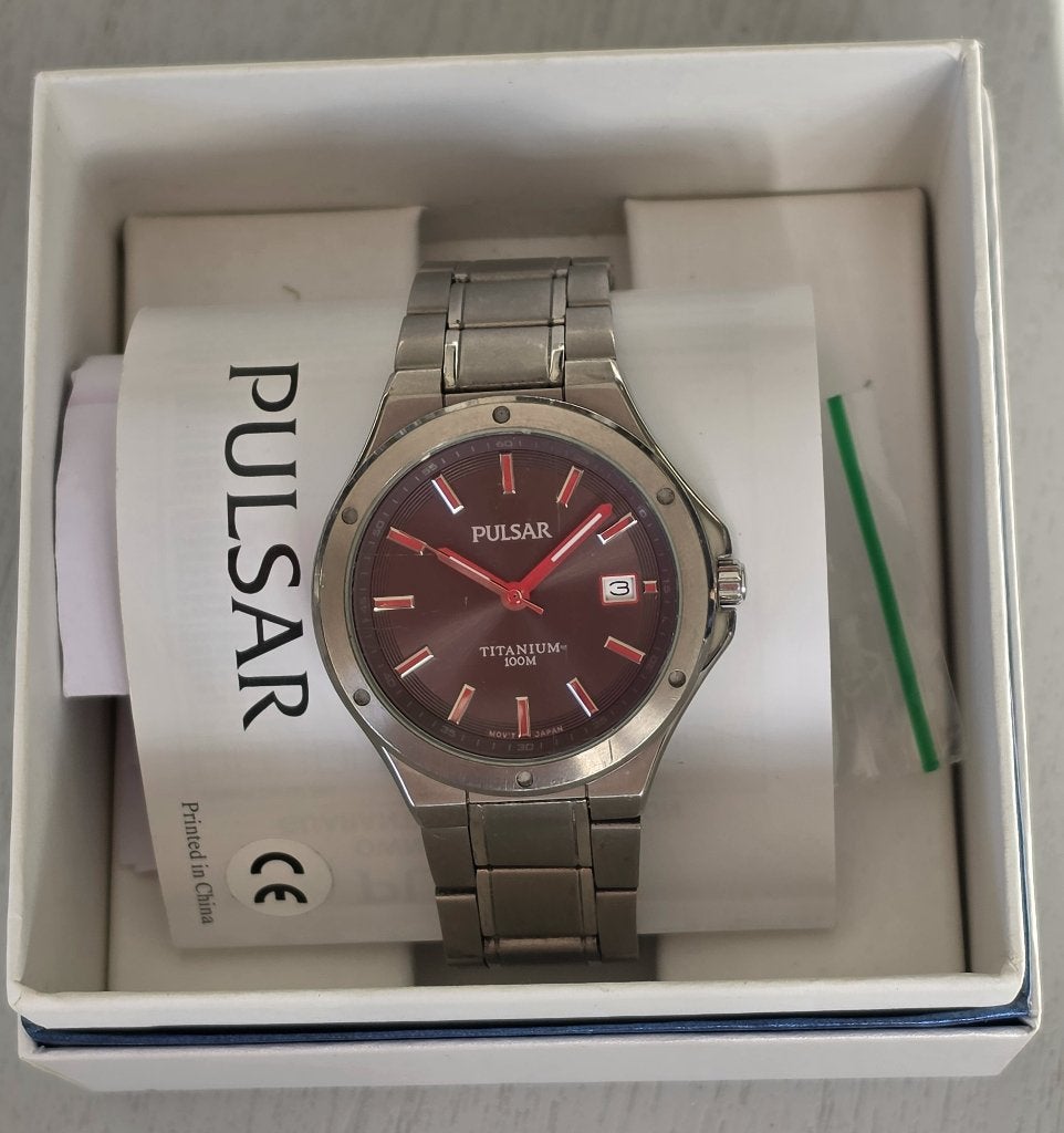 Herenhorloge Pulsar Analoog Titanium, Overige merken, Gebruikt, Polshorloge, Ophalen of Verzenden