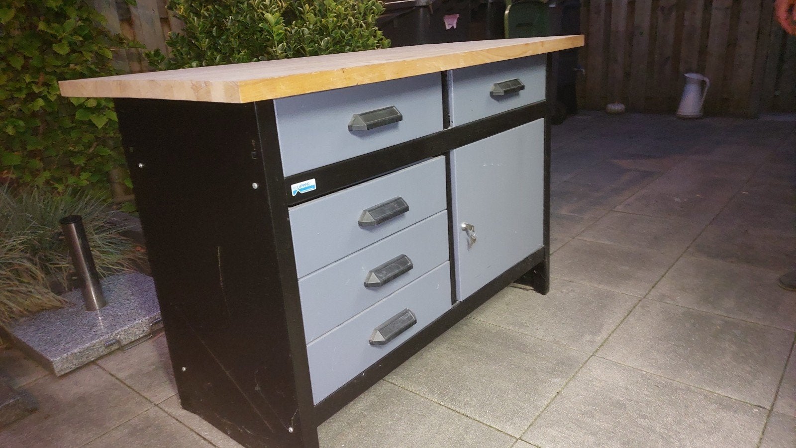 Stevige KÜPPER Werkbank met Lades en Kastje, Doe-het-zelf en Verbouw, Werkbanken, Ophalen of Verzenden, Gebruikt, 70 tot 120 cm