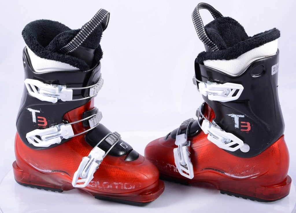 38 39 40 EU kinder skischoenen SALOMON T3, RED/black, 160 tot 180 cm, Gebruikt, Verzenden, Schoenen
