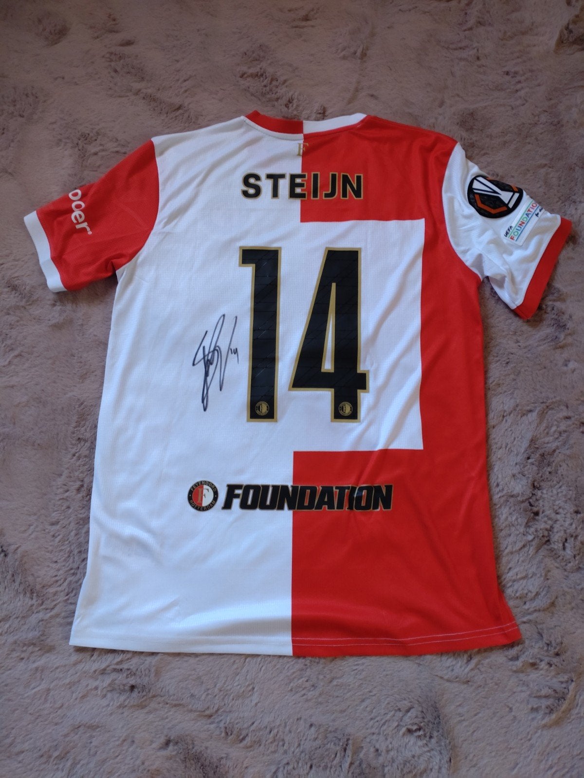Sem Steijn UEFA Cup Shirt Feyenoord- Gesigneerd, Overige maten, Ophalen of Verzenden, Zo goed als nieuw, Voetbal