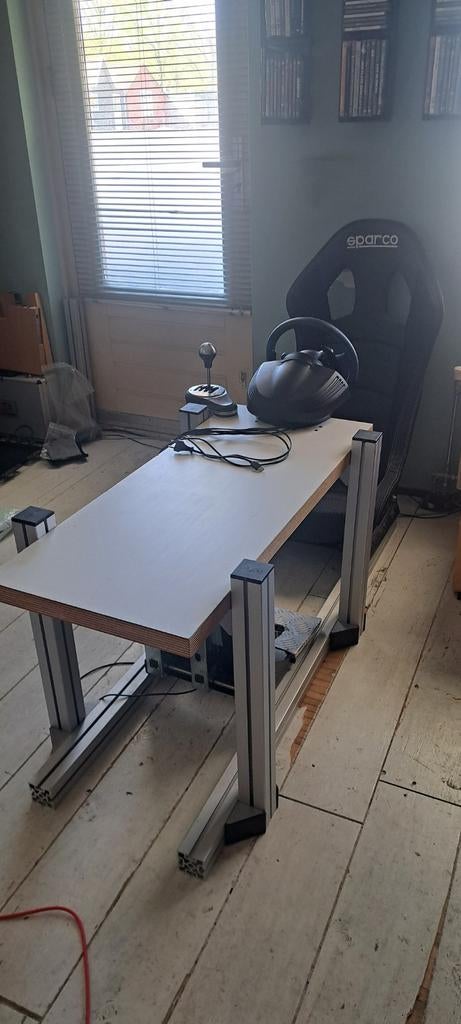 Simrig , T150 stuur,  T3PA Pro pedalen, Ophalen, Gebruikt, 1 speler, Racen en Vliegen