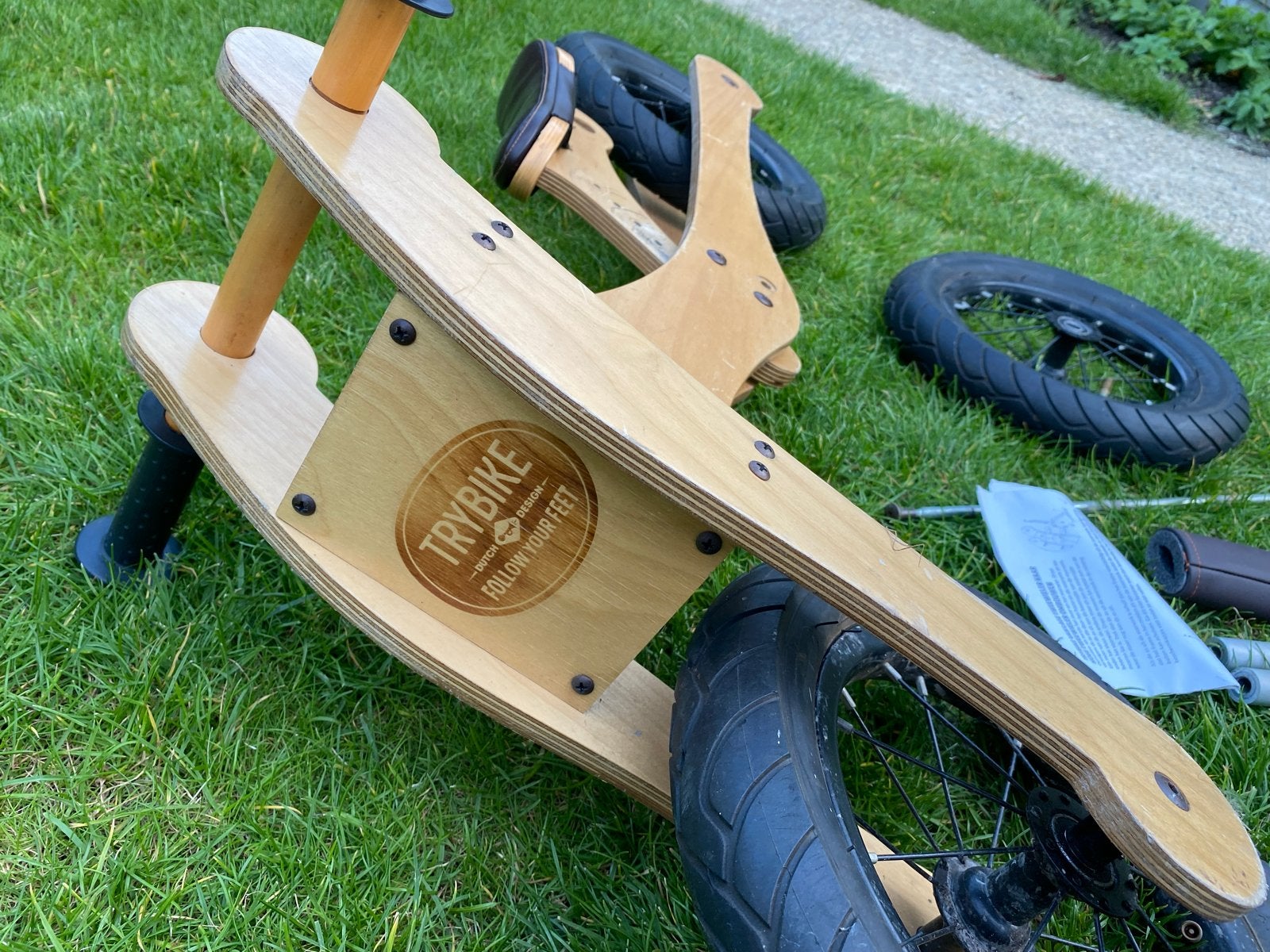 Trybike Houten Loopfiets 2-in-1 (Driewieler/Tweewieler), Ophalen, Gebruikt, Loopfiets