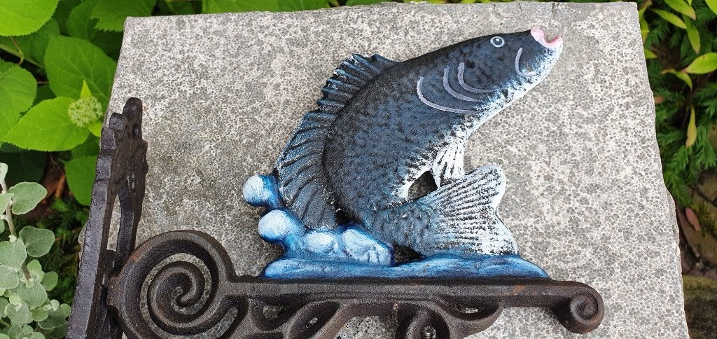 DEURBEL / VIS / bel 14 cm in doorsnee, Nieuw, Info@huisentuindecoratiemarie.nl, Huis en tuin decoratie marie, Peize
