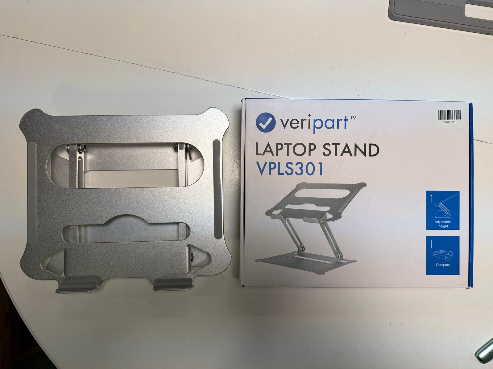 Veripart Laptopstandaard VPLS301 - In hoogte verstelbaar, Ophalen of Verzenden, Zo goed als nieuw, In hoogte verstelbaar