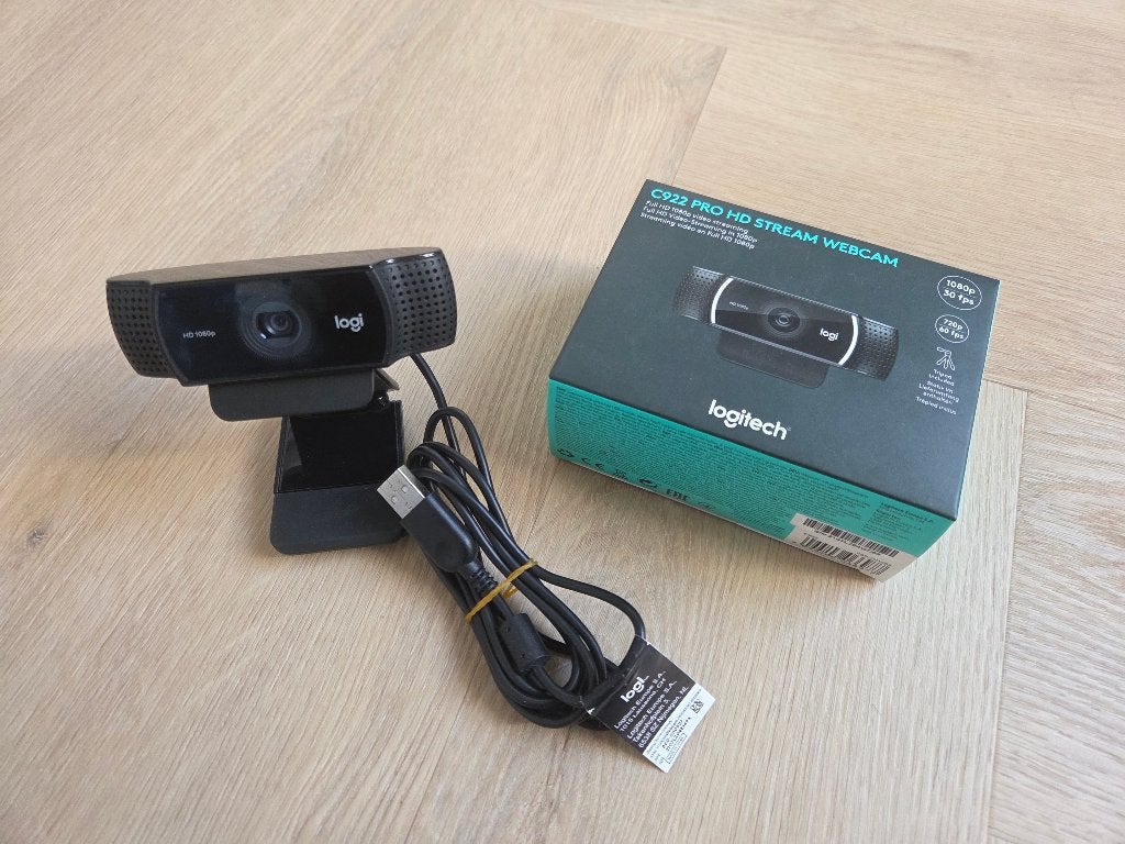 Logitech C922 Pro, Computers en Software, Webcams, Logitech, Ophalen of Verzenden, Zo goed als nieuw, Monitorclip