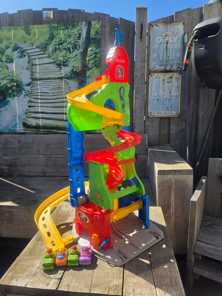 Little People autogarage met 4 autootjes, Kinderen en Baby's, Speelgoed | Overig, Ophalen