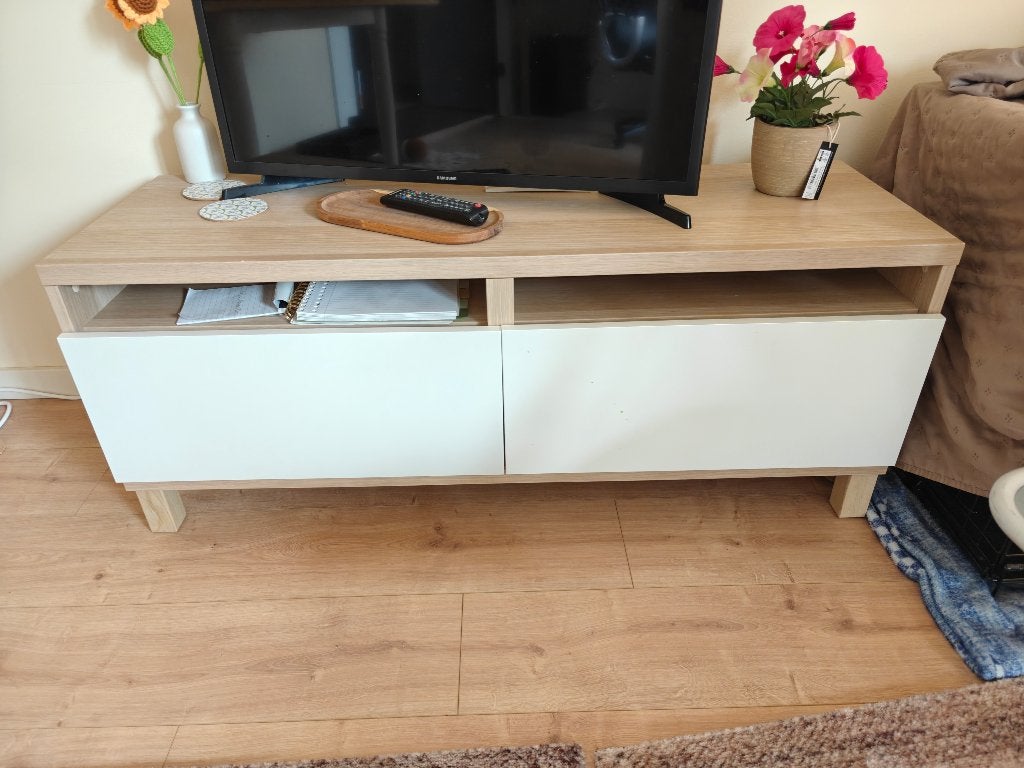 Tv meubel  ( Op te halen! ), Ophalen, 100 tot 150 cm, Eikenhout, Zo goed als nieuw