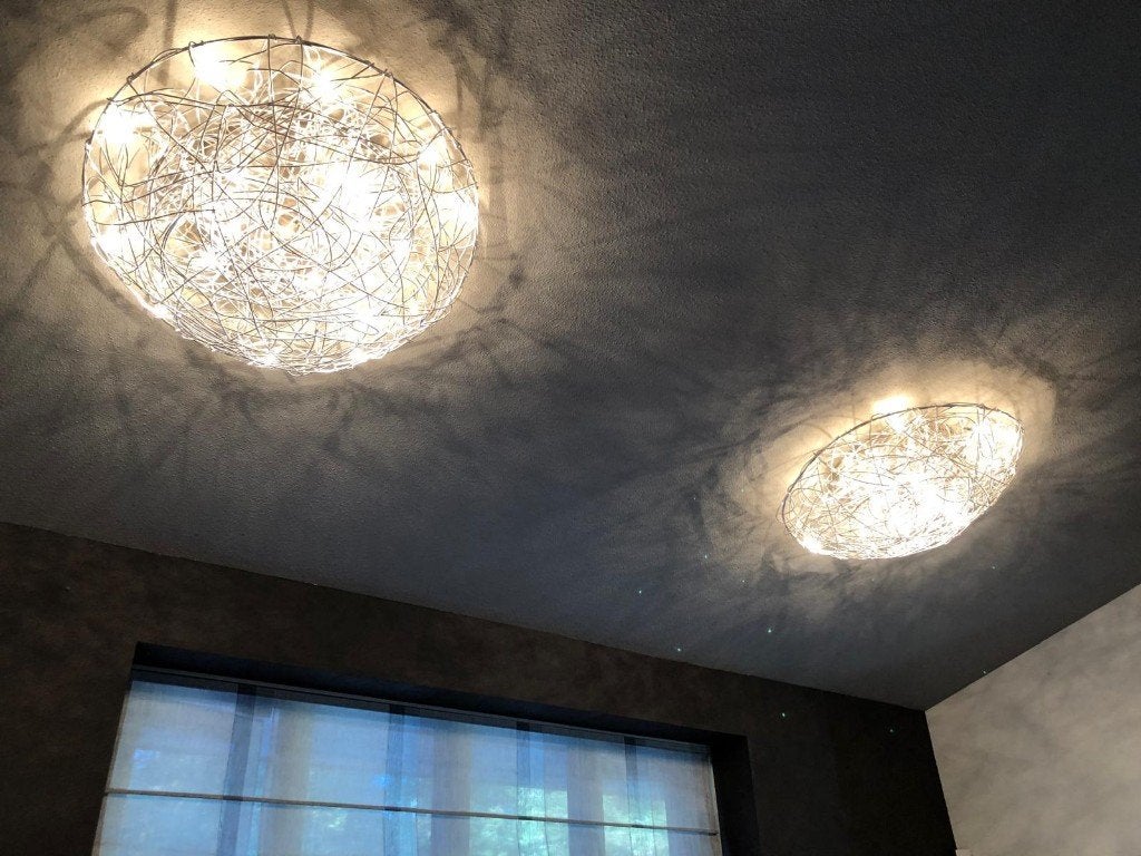 Fil de fer look-a-like plafondlampen, Gebruikt, 55 cm, Design, Plafondlamp