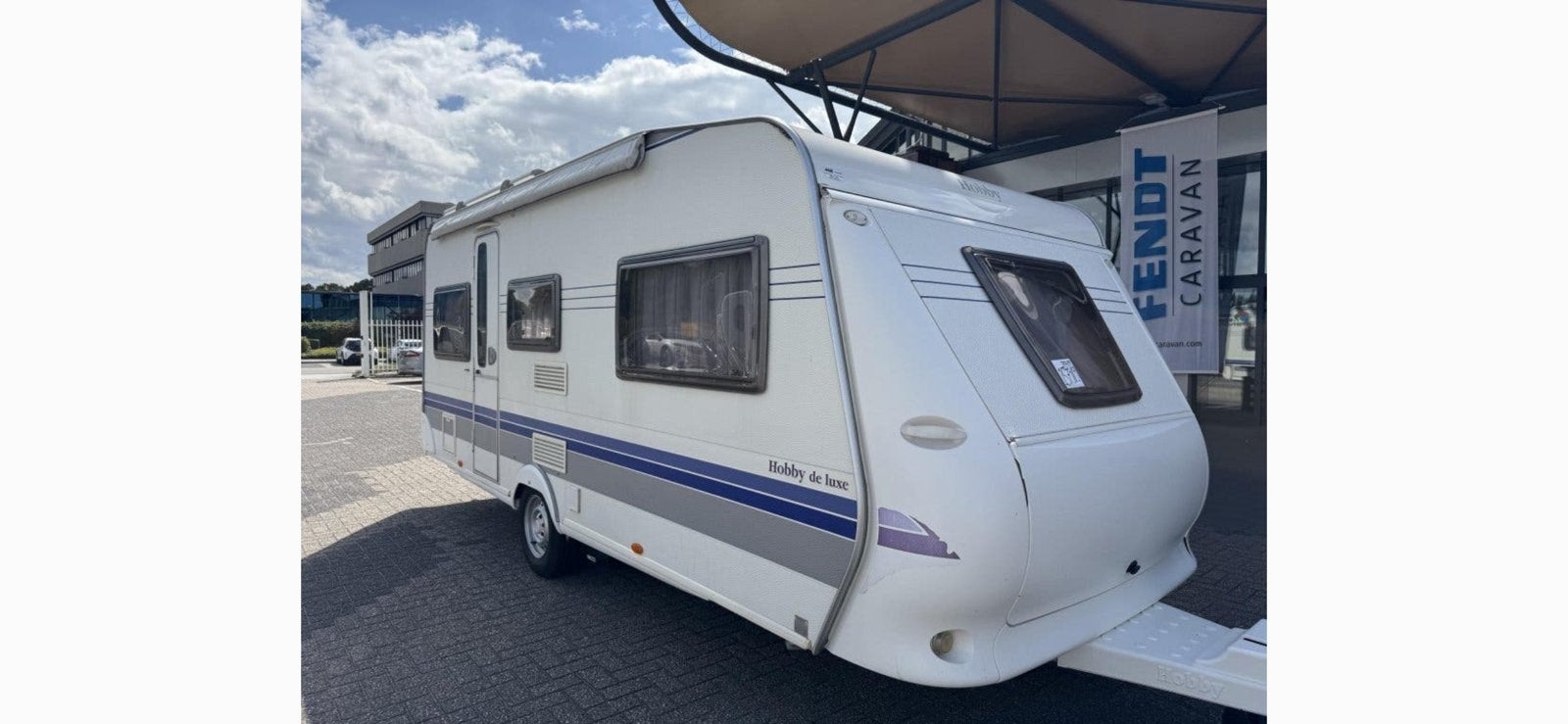 Hobby De Luxe 495 uk 2008, stapelbed, dakairco bovag keuring, Stapelbed, Rondzit, Hobby, 4 tot 5 meter