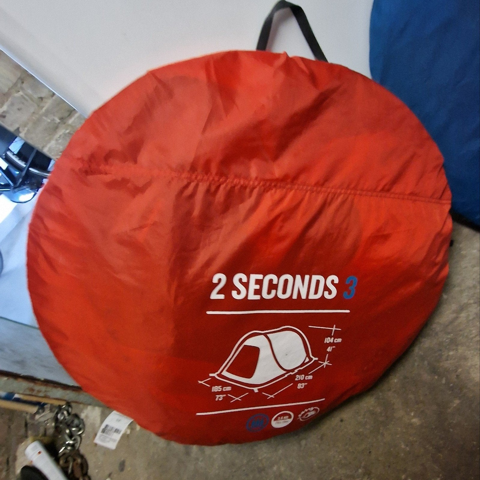 Quechua 2 Seconds 3 persoons pop-up tent, Caravans en Kamperen, Tenten, Ophalen, Gebruikt, Tot en met 3