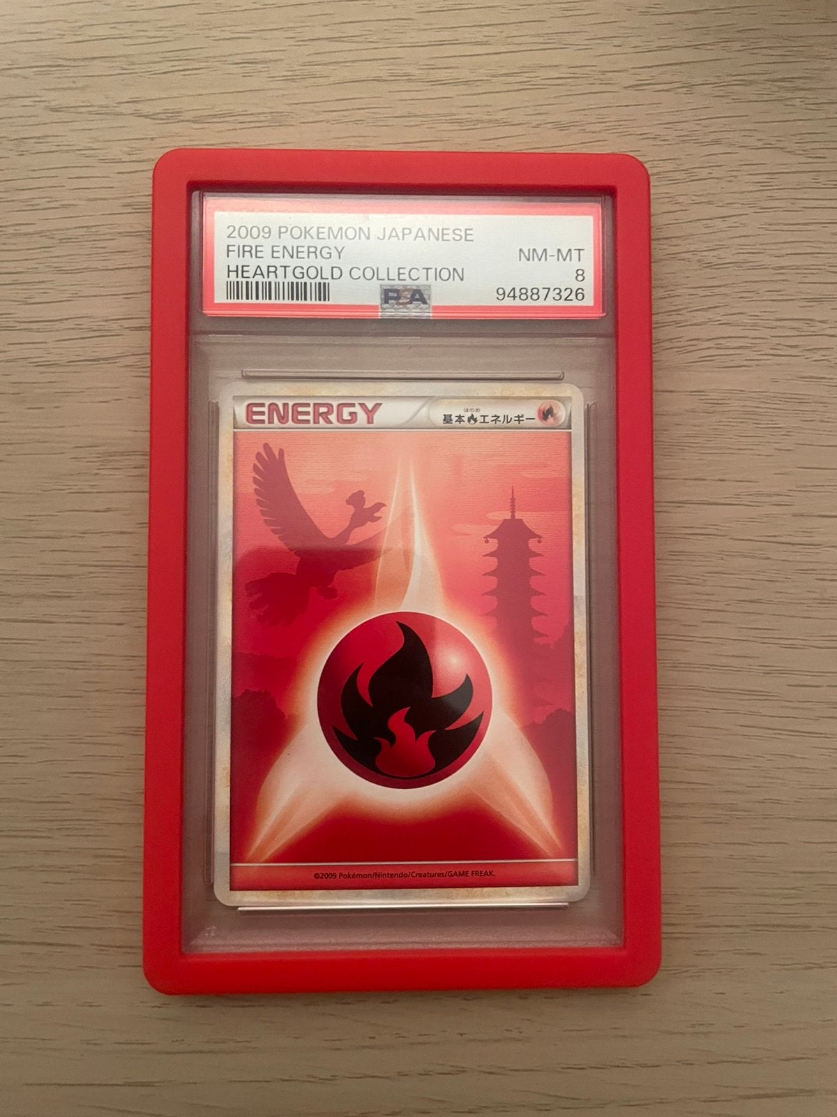 Fire Energy Ho-Oh PSA 8, Hobby en Vrije tijd, Verzamelkaartspellen | Pokémon, Ophalen of Verzenden, Zo goed als nieuw