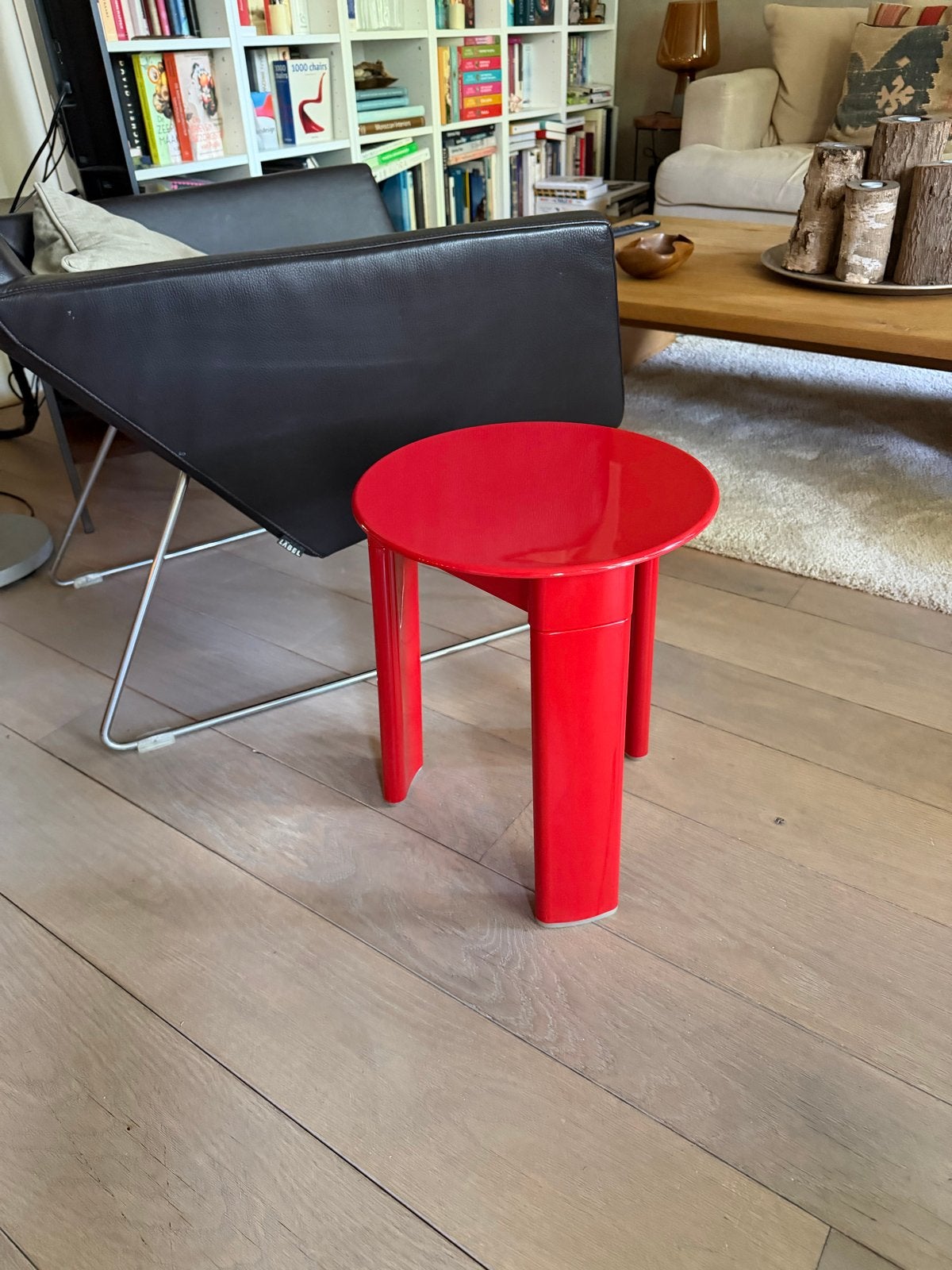Space Age kruk rood - Olaf von Bohr voor Gedy, Italië, Ophalen of Verzenden, Gebruikt, Kunststof