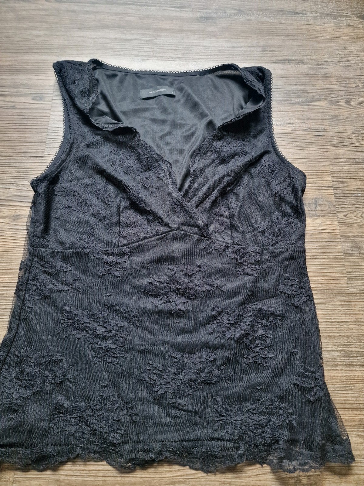 Romantische zwarte kanten top S, Kleding | Dames, Tops, Ophalen of Verzenden