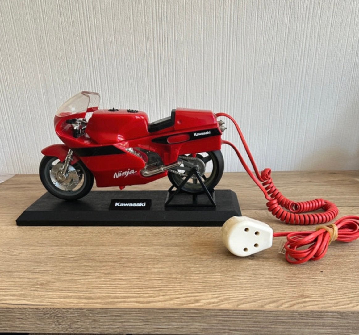 Vintage Kawasaki Ninja Red Motorcycle Telephone, Ophalen of Verzenden, Gebruikt