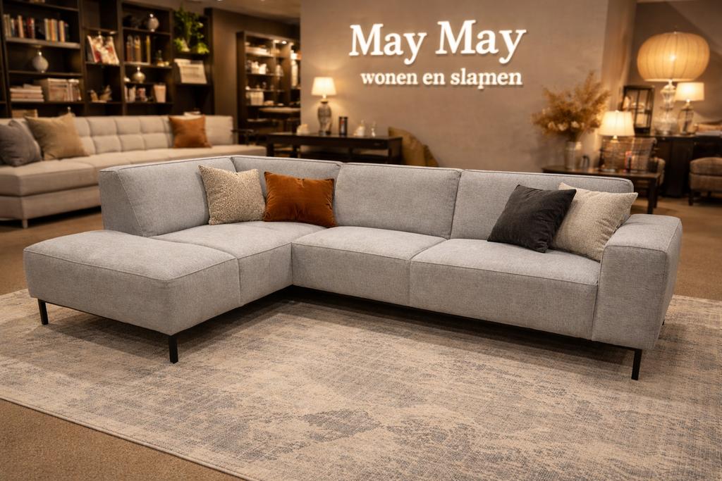 Hoekbank Rita 260x195 Beige Direct/Leverbaar/Enschede E-2222, Huis en Inrichting, Banken | Bankstellen, Nieuw, Hoekbank, Vierpersoons of meer
