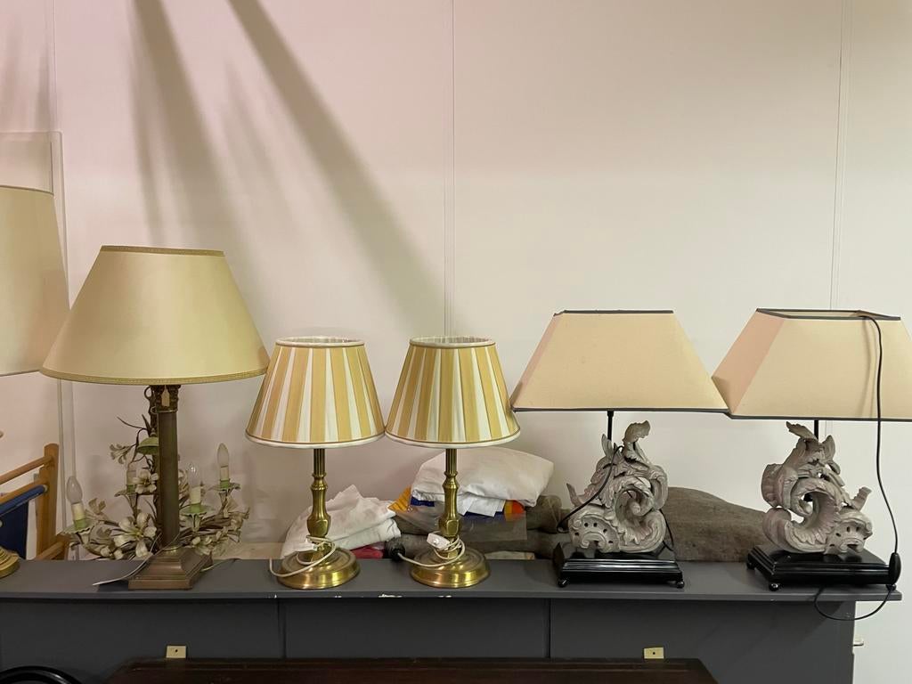 Retro tafellampen - magazijn verkoop!, Antiek en Kunst, Ophalen