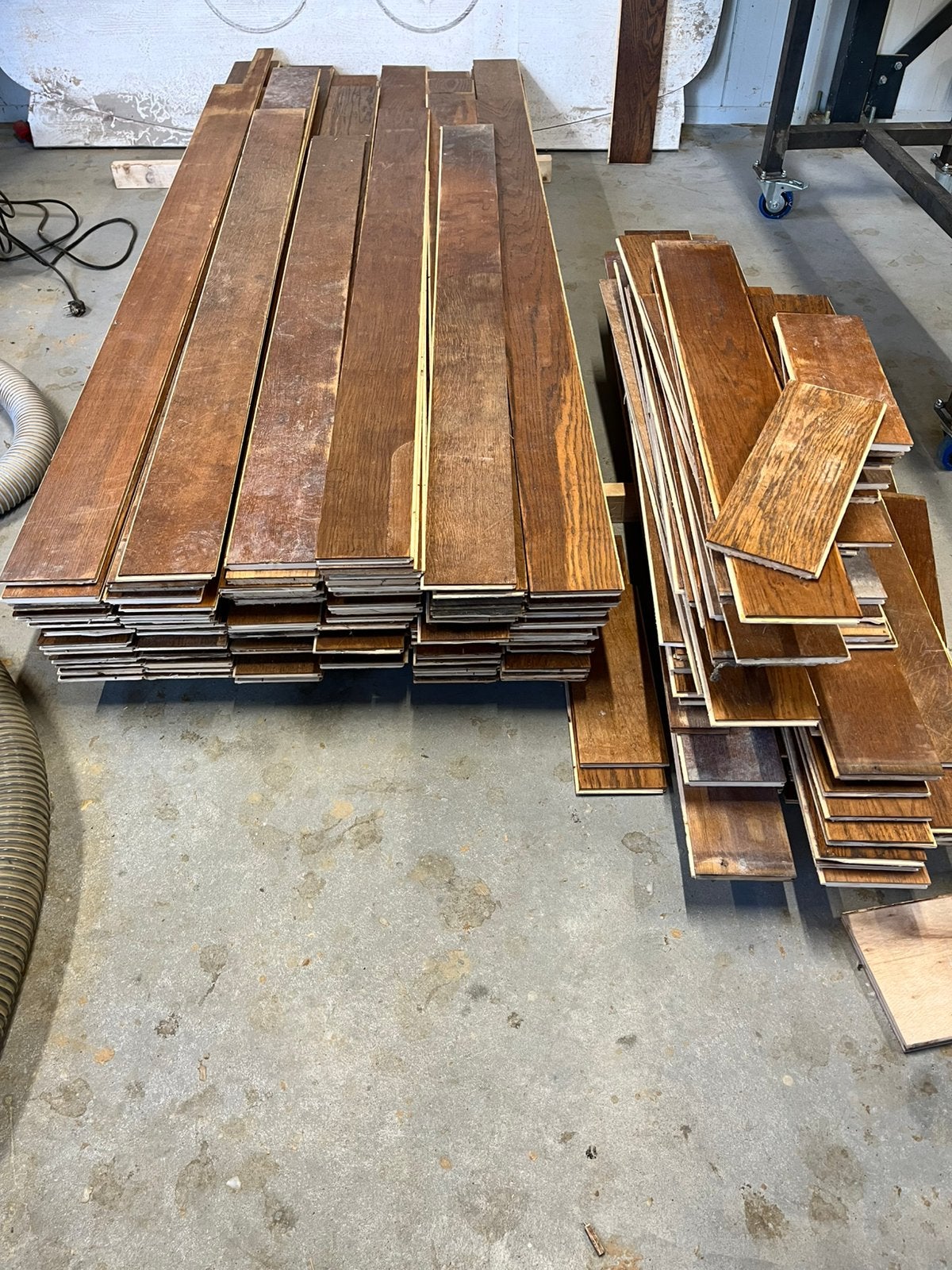 +/-34m2 eikenhout lamelparket 1.6dik 240cm lang, Ophalen, Gebruikt, 180 tot 250 cm, Planken