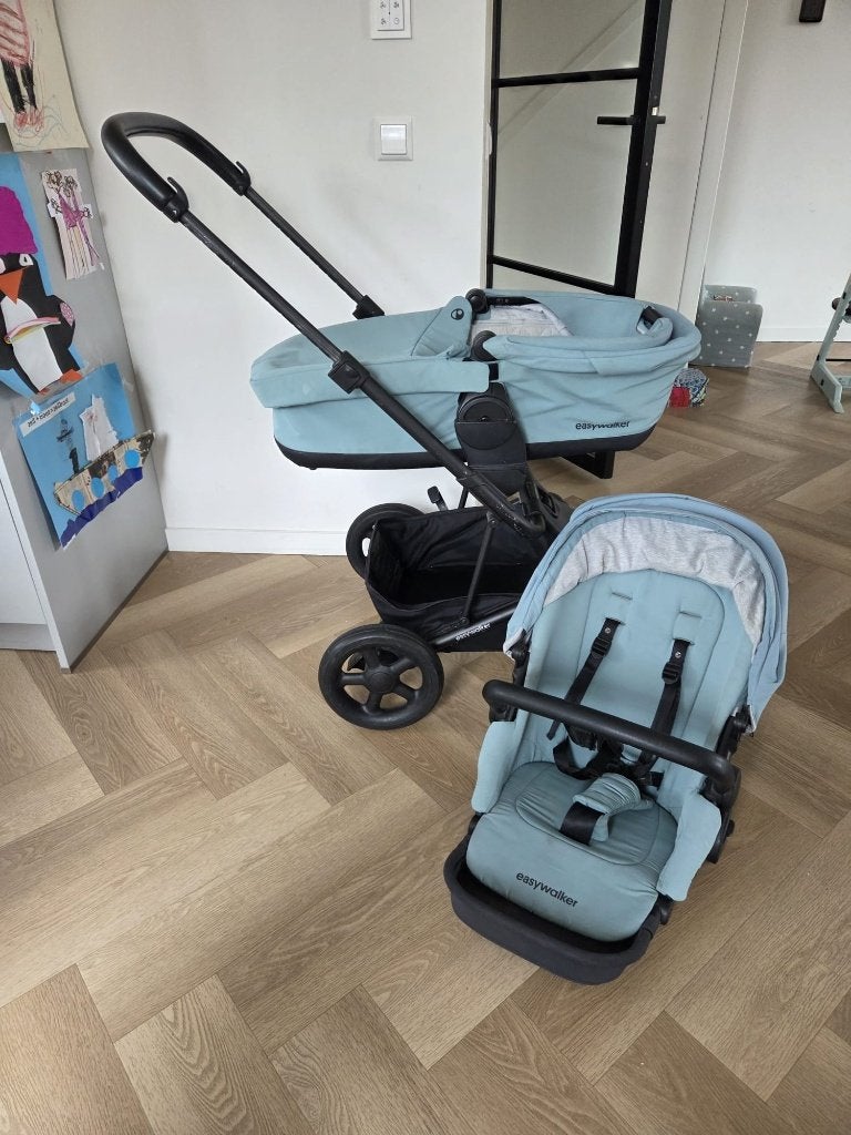 Easywalker Harvey 2 met reiswieg en zitje, Gebruikt, Combiwagen, Verstelbare duwstang, Ophalen