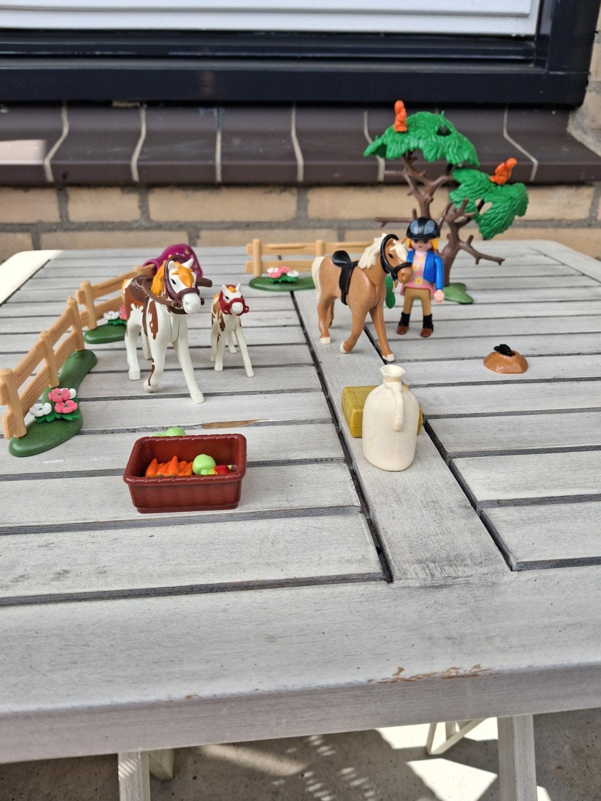 Playmobil Paddock met paardenfamilie.( 5227), Kinderen en Baby's, Gebruikt, Complete set, Ophalen of Verzenden, Country