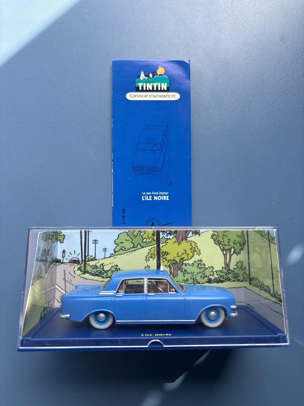 Kuifje auto 1/43 - De Zwarte Rotsen Taxi Ford Zephyr, Ophalen of Verzenden, Zo goed als nieuw, Auto
