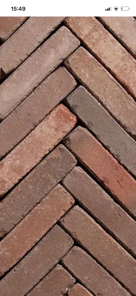 Partij Klinkers 950 stuks bestrating gebakken klinkers, Ophalen, Zo goed als nieuw, Beton, Klinkers