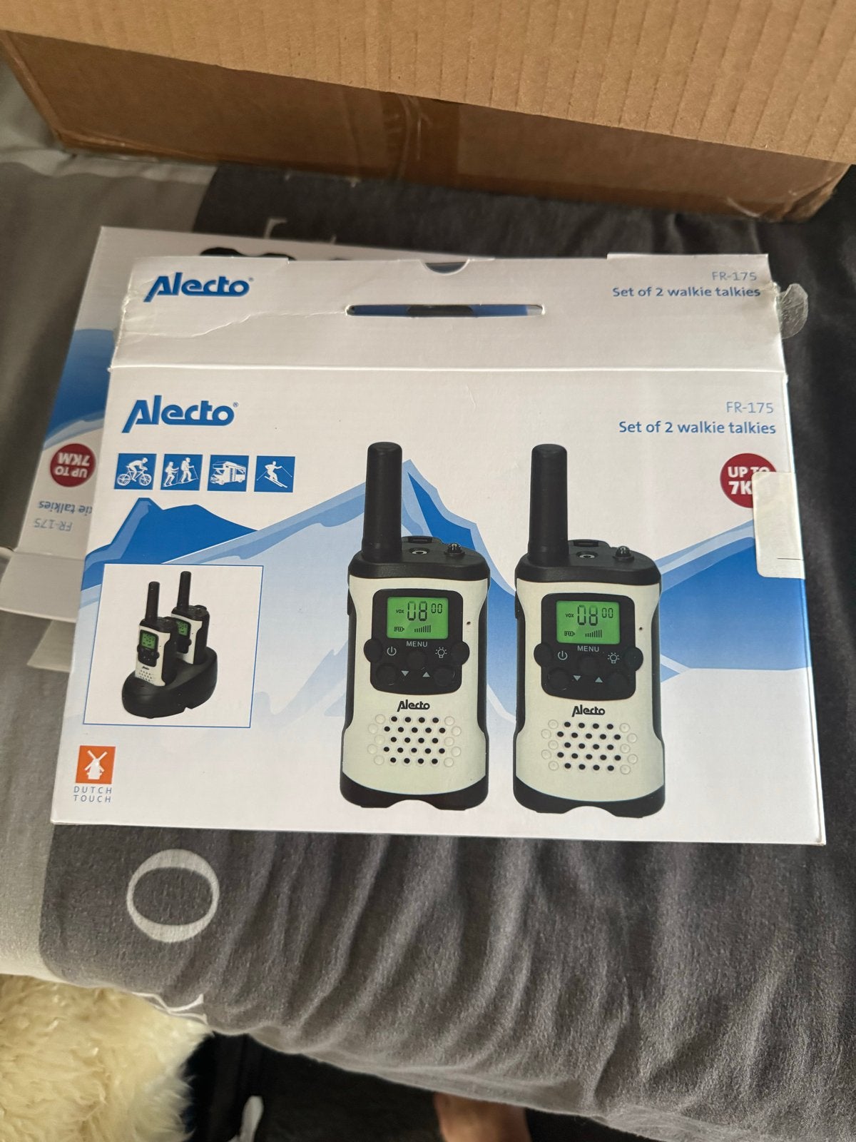 Alecto FR-175 Walkie Talkie Set - 4 stuks, Ophalen, 5 tot 15 km, Zo goed als nieuw, Portofoon of Walkie-talkie