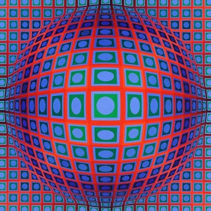 OpArt Geometrie - Compositie II - Litho, Verzenden