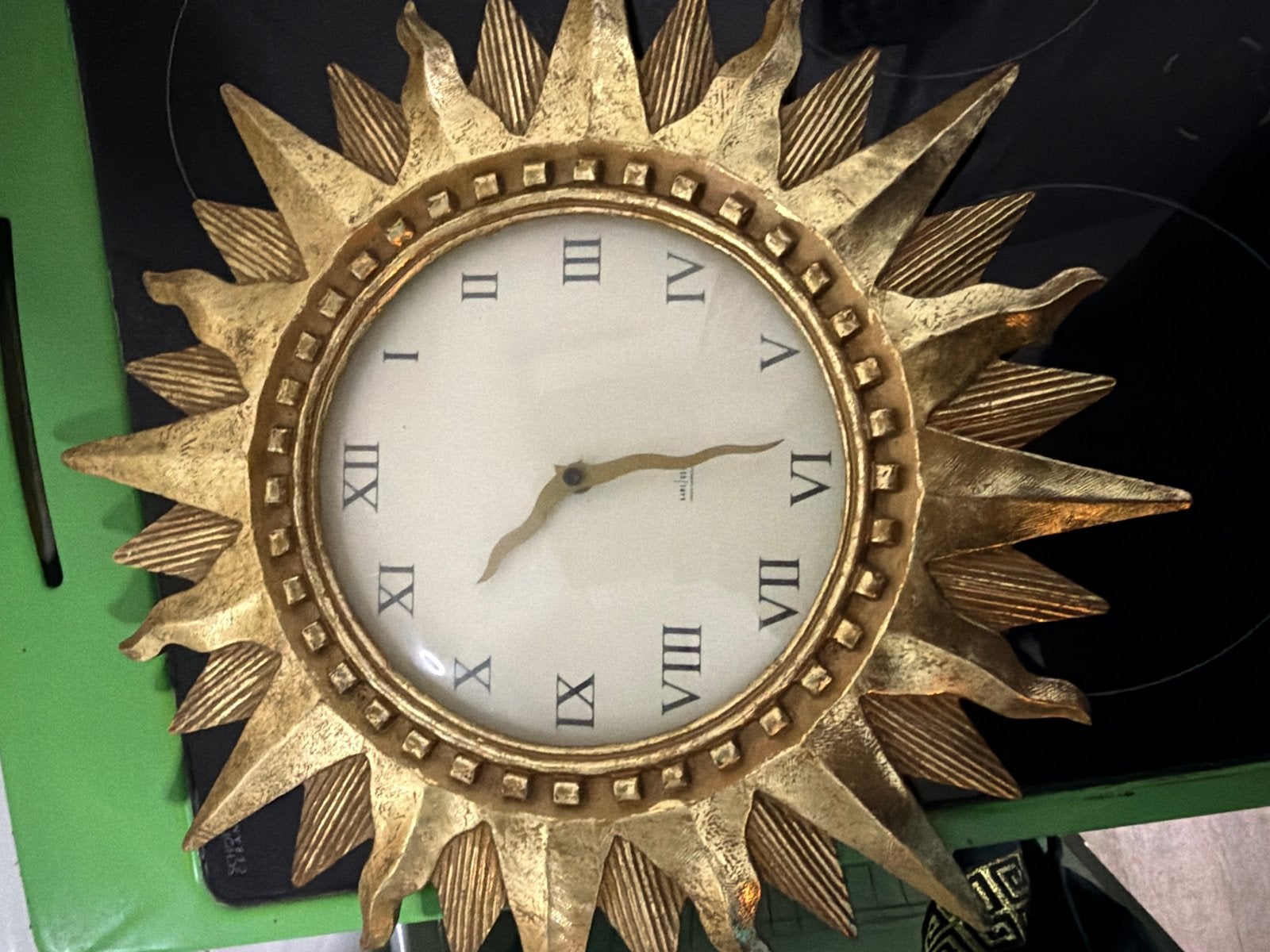 Gouden Karlsson Zon Wandklok - Vintage Stijl, Ophalen of Verzenden