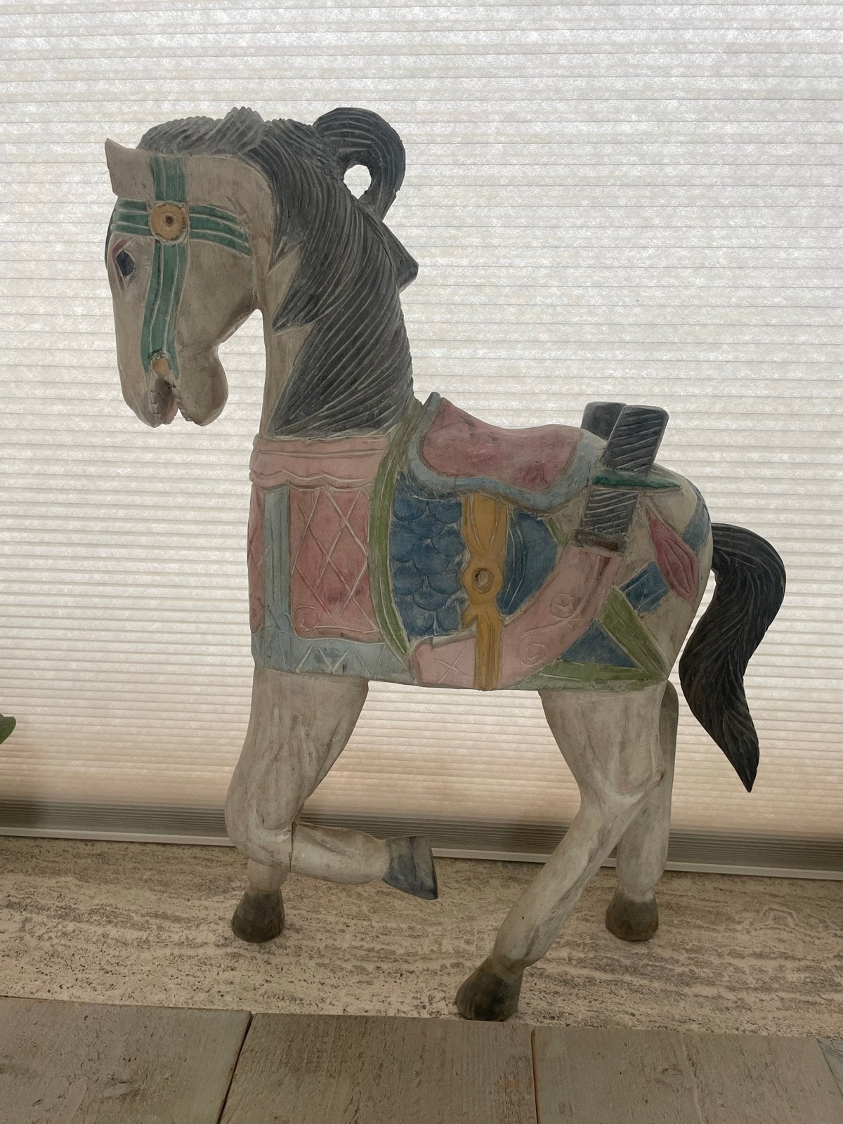 Prachtig vintage houten carrouselpaard/ decoratief sierpaard, Ophalen