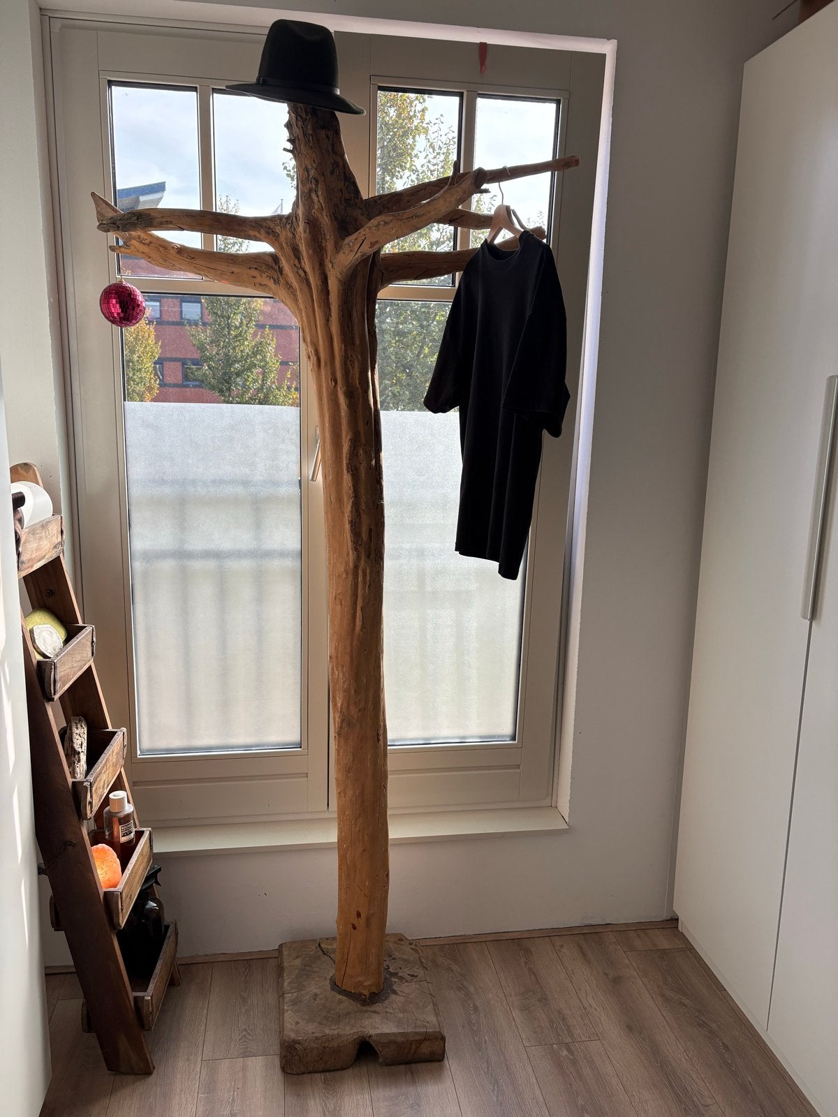 Vintage Koffieboom / Javaboom kapstok - 2.25m hoog, Ophalen, Gebruikt, 200 cm of meer, Staande kapstok