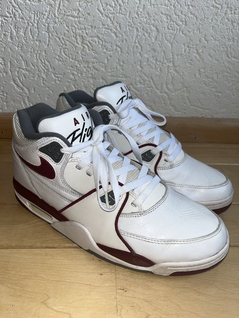Nike sneakers maat 44 basketbal Air Flight 89 wit rood grijs, Nike Air Flight 89, Verzenden, Wit, Sneakers of Gympen