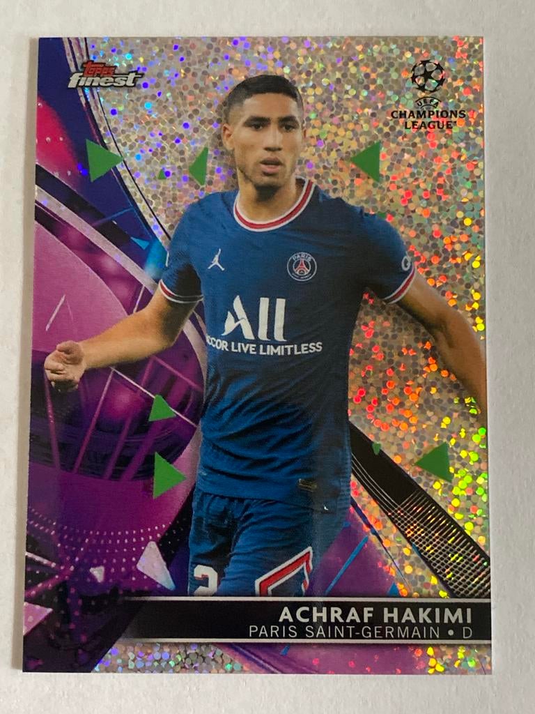 Achraf Hakimi Topps Finest 2021/22 PSG 059/175, Ophalen of Verzenden, Zo goed als nieuw, Buitenlandse clubs, Spelerskaart
