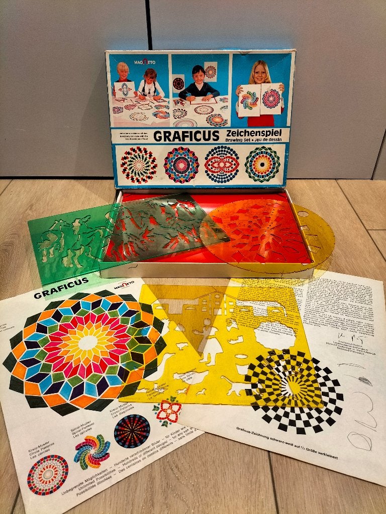 Graficus - tekenspel - sjablonen - Magneto, Ophalen of Verzenden, Gebruikt, Overige typen