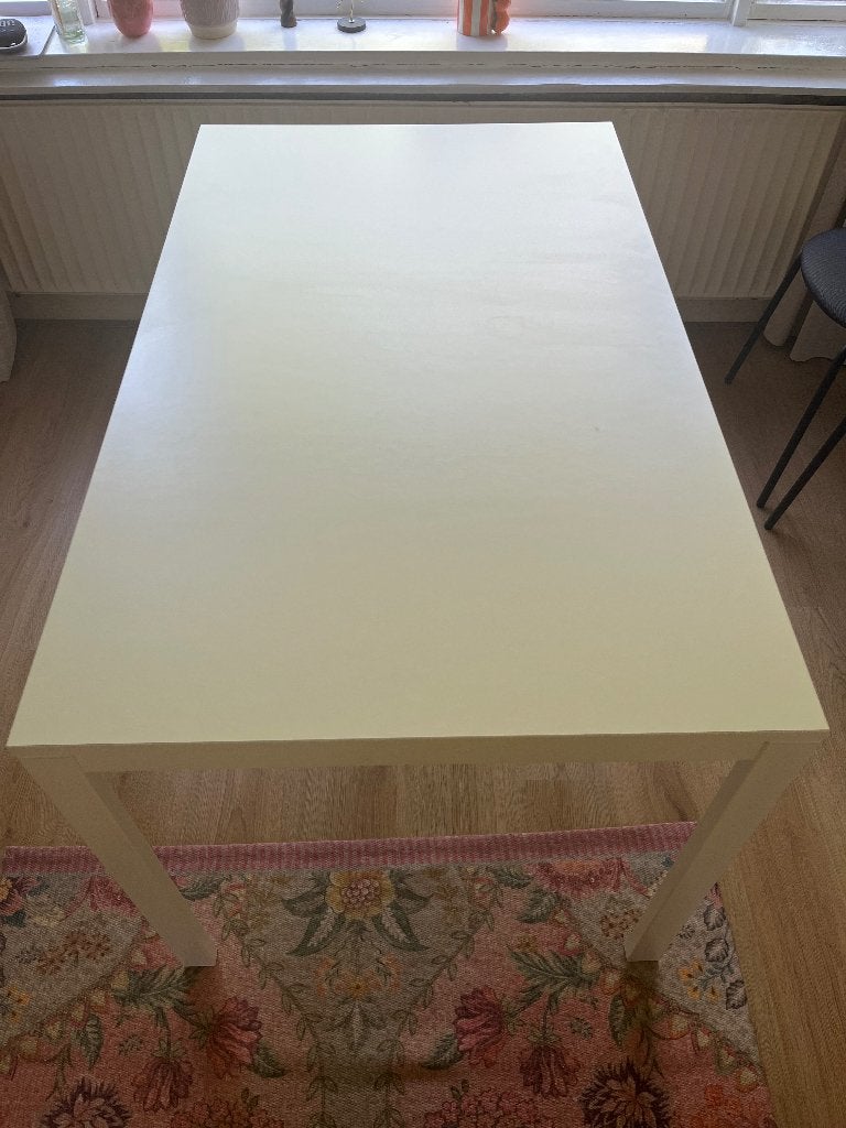 Tafel Melltorp ikea wit, Ophalen, 100 tot 150 cm, 50 tot 100 cm, Zo goed als nieuw