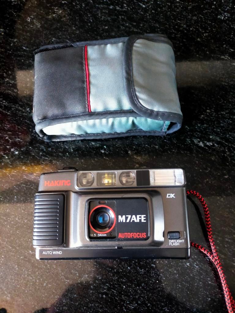 Vintage Haking M7AFE Compact Camera - Werkt naar behoren, Audio, Tv en Foto, Fotocamera's Analoog, Ophalen of Verzenden, Gebruikt