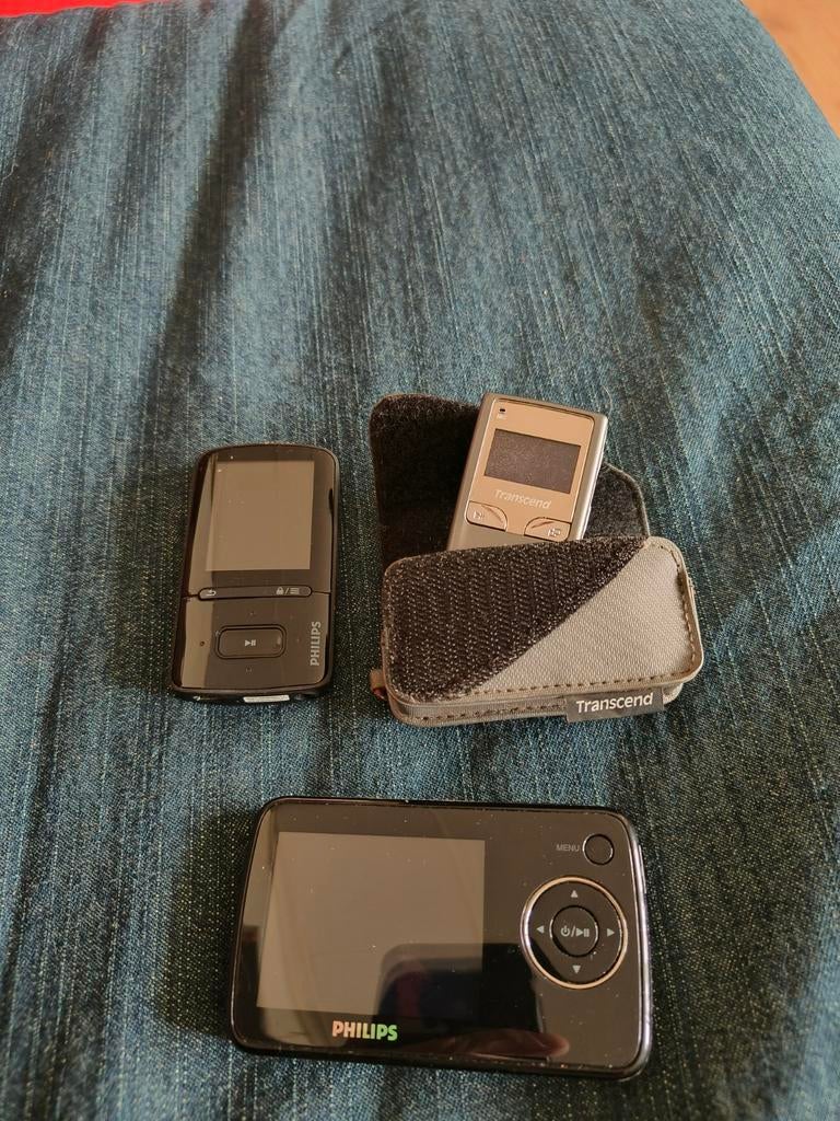 Philips GoGear en Transcend MP3-spelers - 3 stuks, Audio, Tv en Foto, Mp3-spelers | Overige merken, Ophalen of Verzenden, Gebruikt