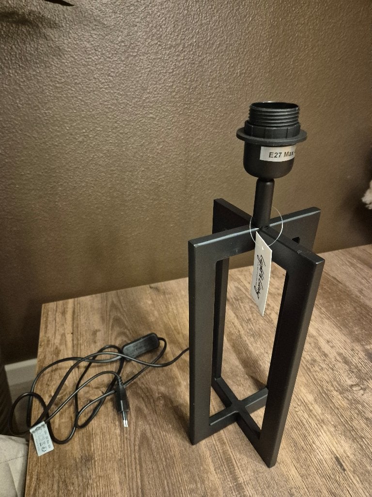 Light & Living Lampenvoet Mace Zwart (3 beschikbaar), Nieuw, 35 cm, Sfeerlamp, Zwart