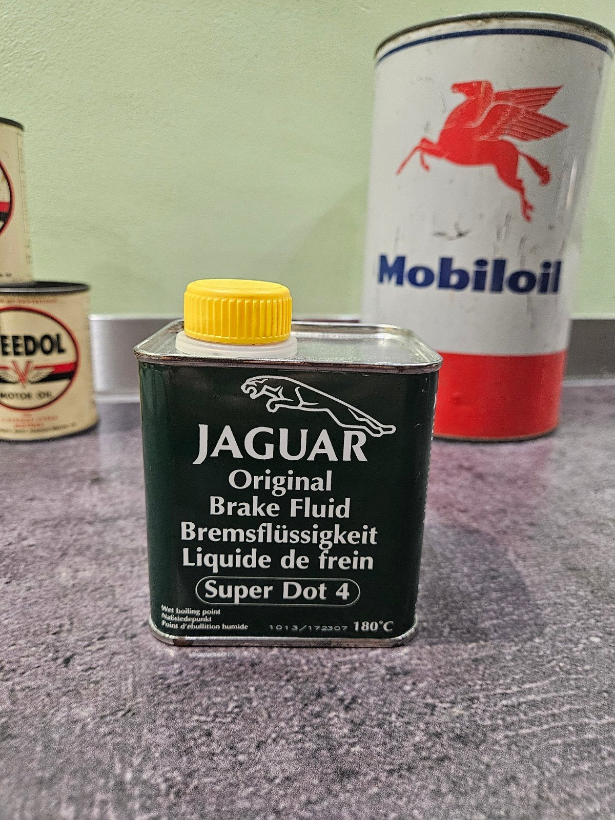 Jaguar Olieblik remvloeistof 0,5 Liter Vintage, Ophalen of Verzenden, Gebruikt, Overige