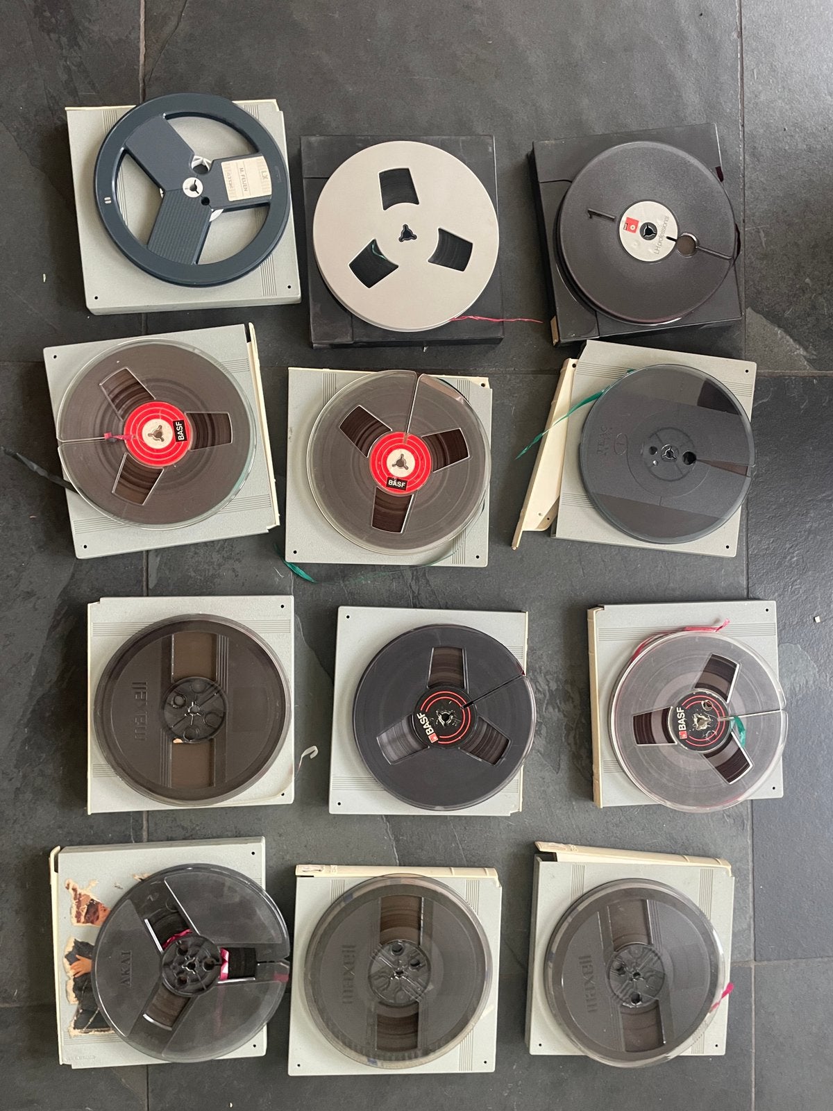 12 Vintage BASF, Maxell & TEAC Bandrecorderspoelen, Ophalen of Verzenden