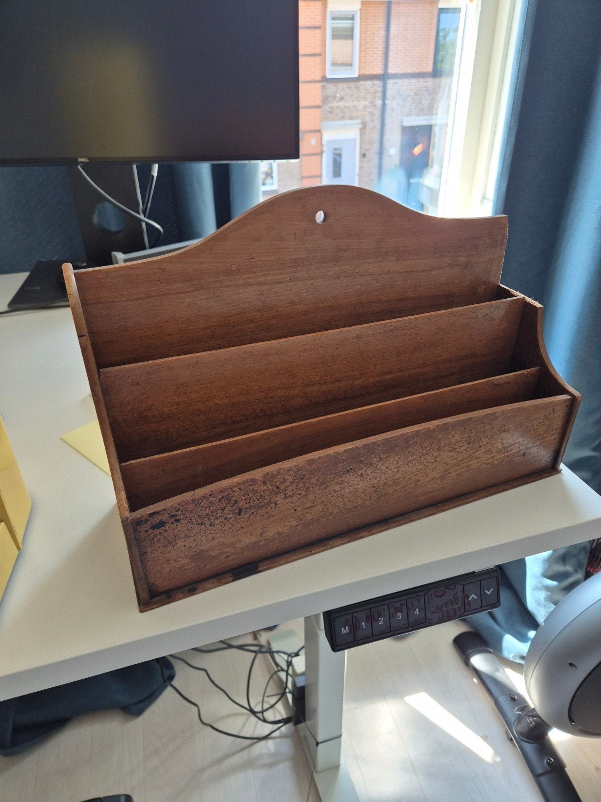 Vintage houten brievenhouder / documentenrek, Ophalen of Verzenden