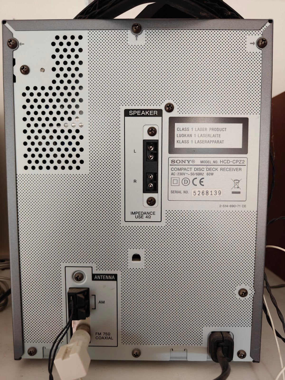 Sony HCD-CPZ2 Microset met speakers, Ophalen, Cd-speler, Zo goed als nieuw, Microset