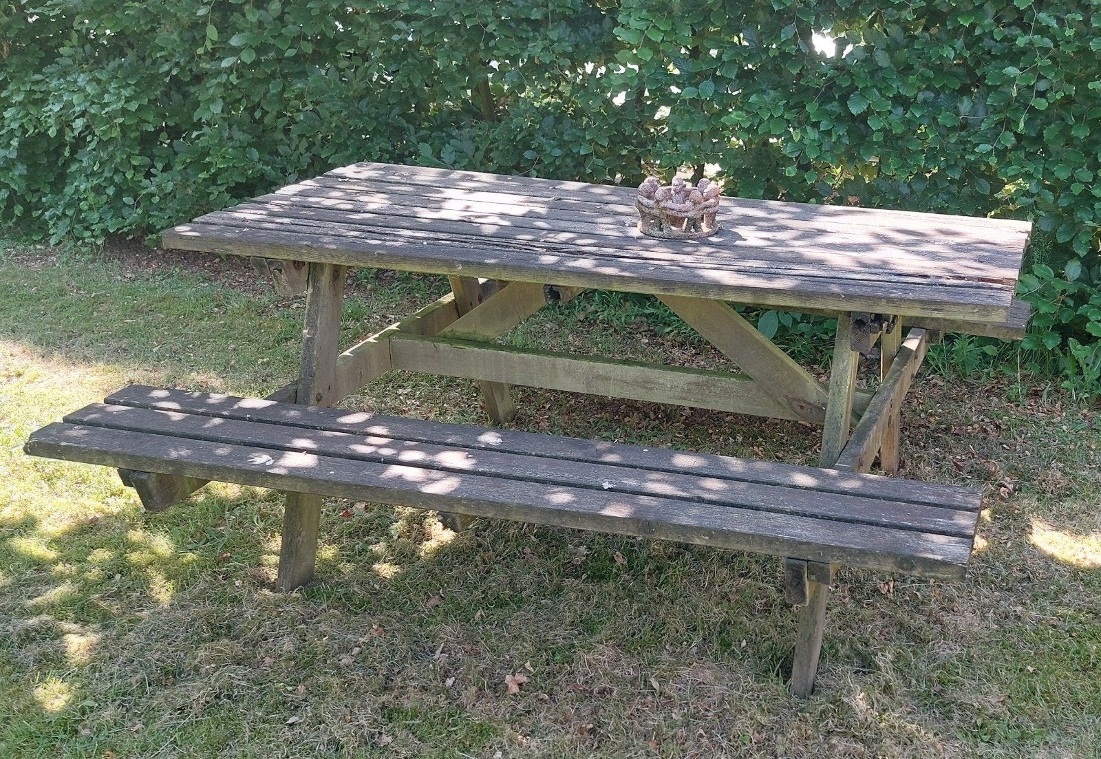 Picknicktafel, Ophalen, Gebruikt, Rechthoekig, Hout