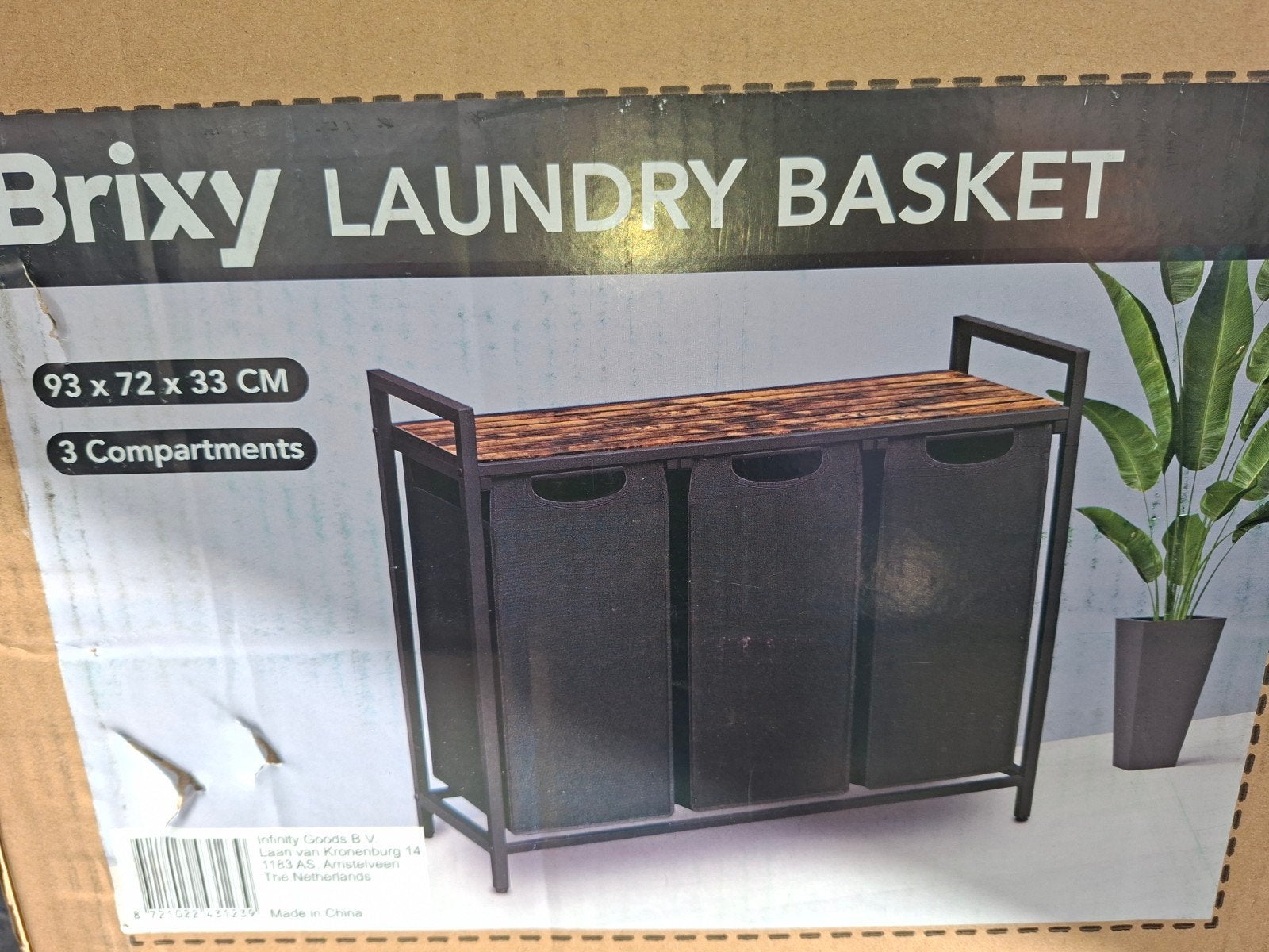 Brixy Waszak met 3 Compartimenten - 93x72x33 CM, Ophalen of Verzenden