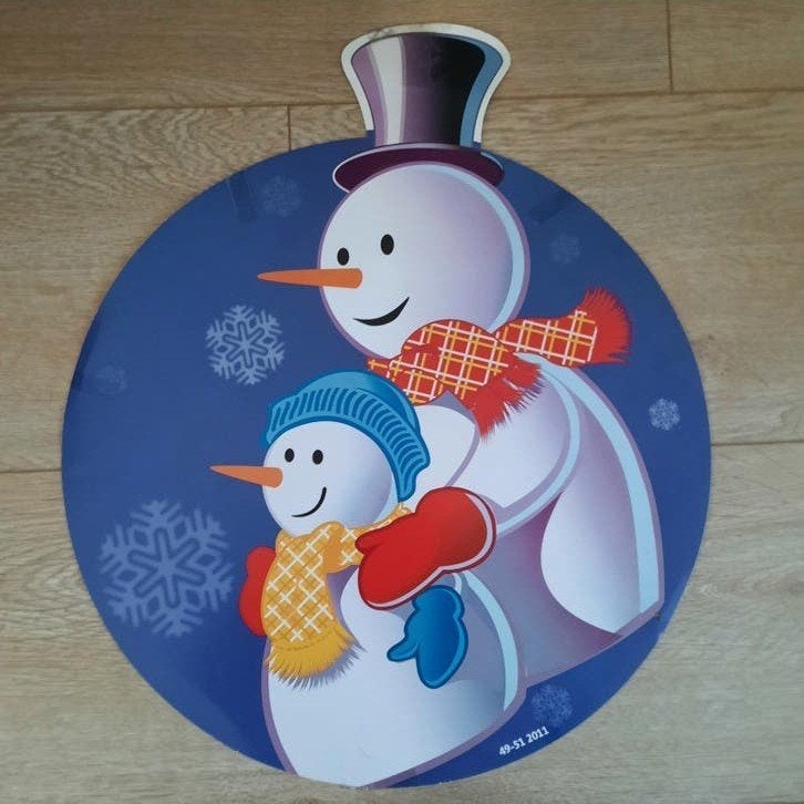 1x decoratie sneeuw sneeuwpop winter ijs kou, Ophalen of Verzenden, Gebruikt