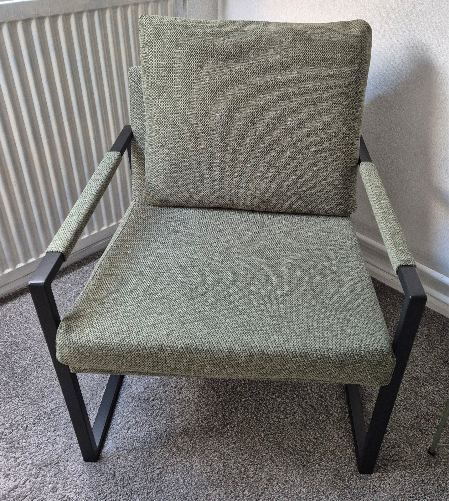 mooie fauteuil groen, Ophalen, Overige kleuren, Zo goed als nieuw, Stof