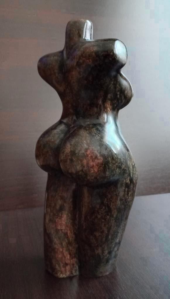 Art deco Vrouwentorso mooi anatomische werk in serpentijn, Ophalen of Verzenden