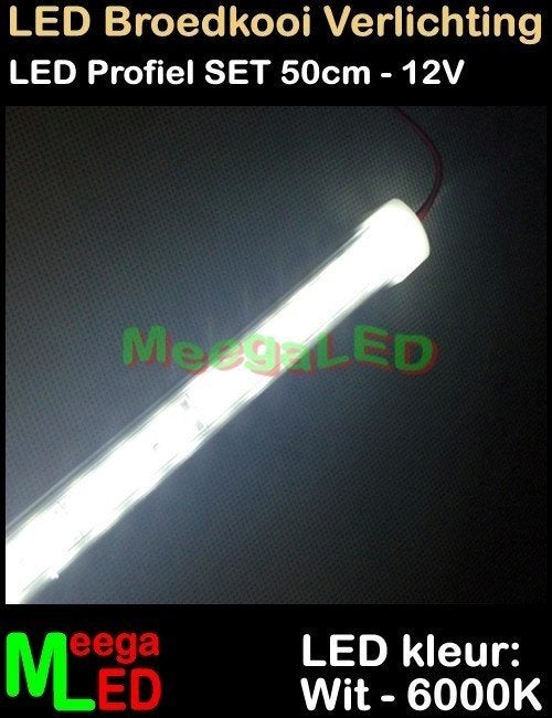 LED profiel strip SET 2x 50cm Broedkooi Kweekkooi Vogelkooi, Dieren en Toebehoren, Ophalen of Verzenden, Nieuw, Aluminium, Broedkooi of Kweekkooi