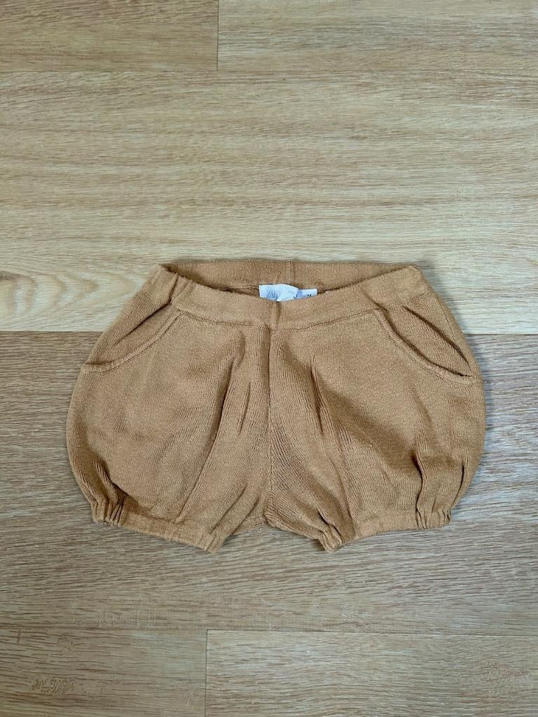 Z.g.a.n. Tricot bloomer broekje, okergeel, Zara, maat 74, Kinderen en Baby's, Babykleding | Maat 74, Broekje, Jongetje of Meisje
