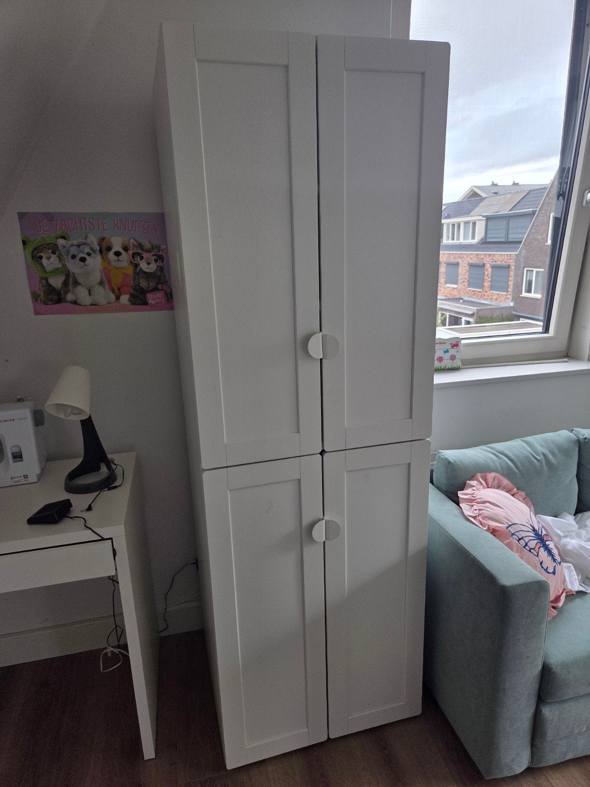 Ikea Småstad kast 180x60x57 cm met planken en roede, Ophalen, 50 tot 100 cm, Zo goed als nieuw, 150 tot 200 cm