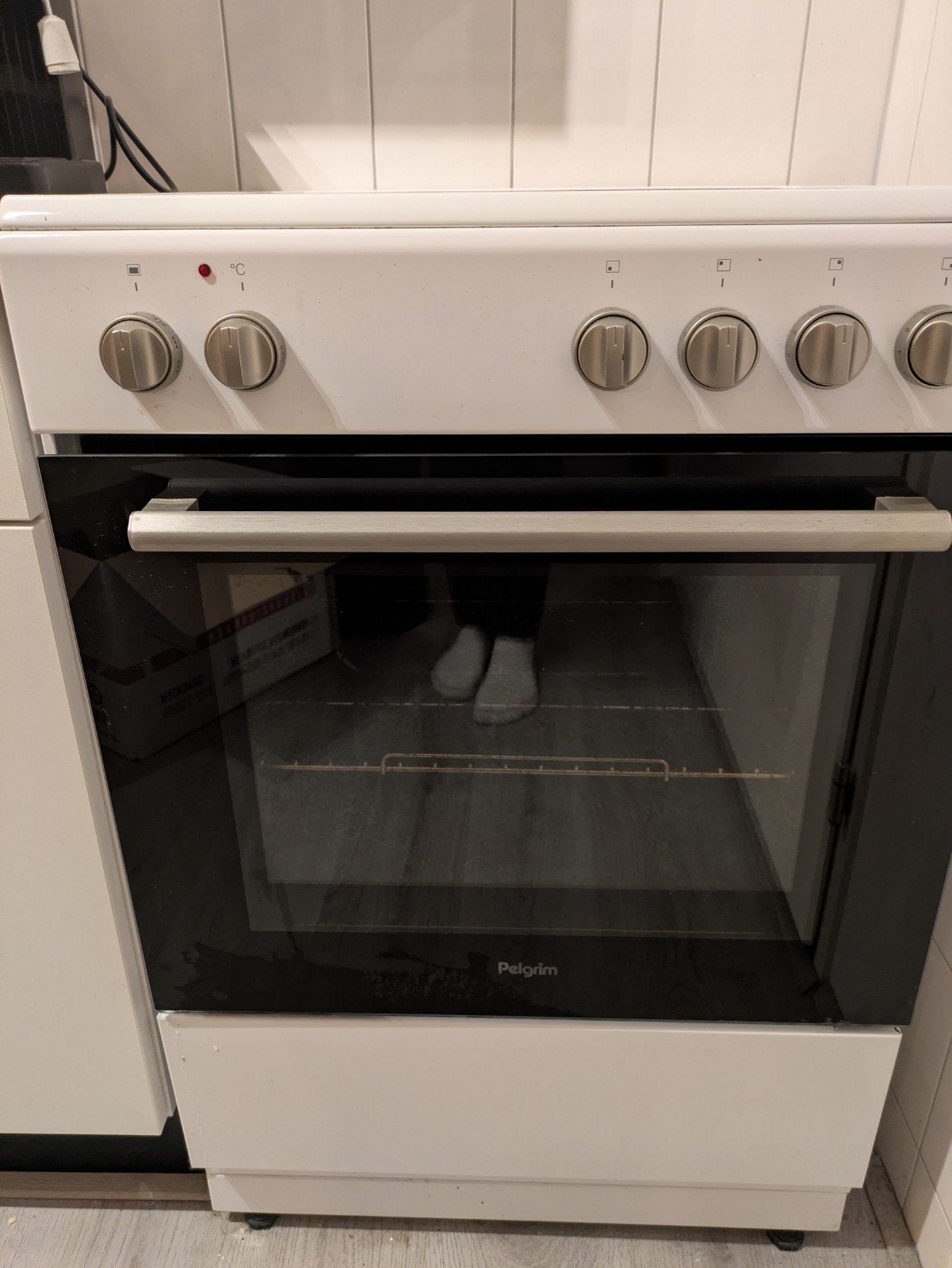 Pelgrim Inductiefornuis met Oven PFI7160WIT, Witgoed en Apparatuur, Fornuizen, Ophalen, Grill, 4 kookzones, Inductie